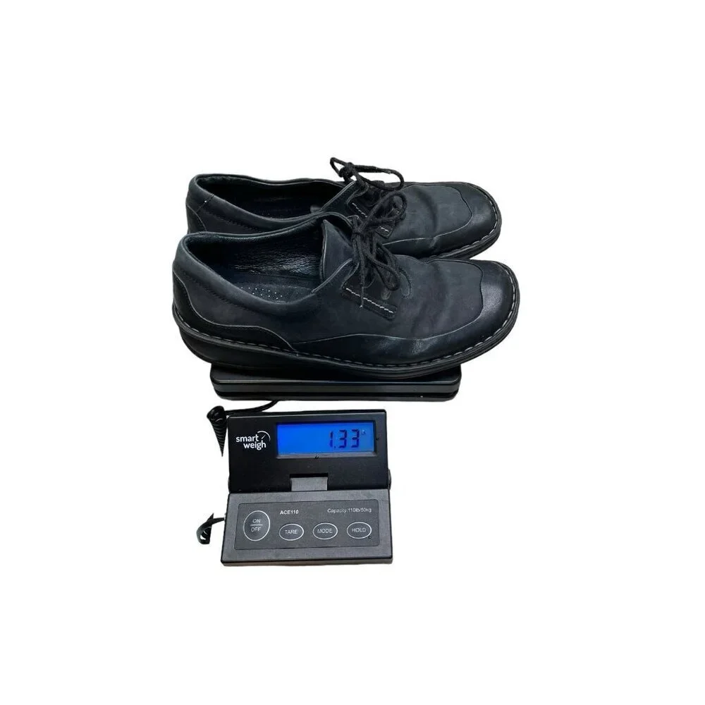 Josef Seibel Black Leather Oxford The European Comfort Shoe Men’s 40 US 7